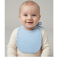 BB12: Plain Blue Neck Tie Bib (Made in UK)